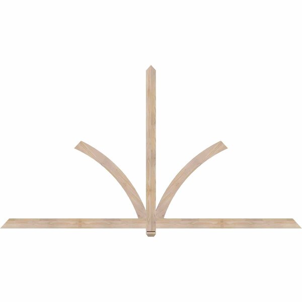 Ekena Millwork Redmond Smooth Timber Gable Bracket, Douglas Fir, 108"W x 58"H x 1 1/2"D x 3 1/2"F, 13/12 Pitch GBW108X58X0204RED00SDF - main